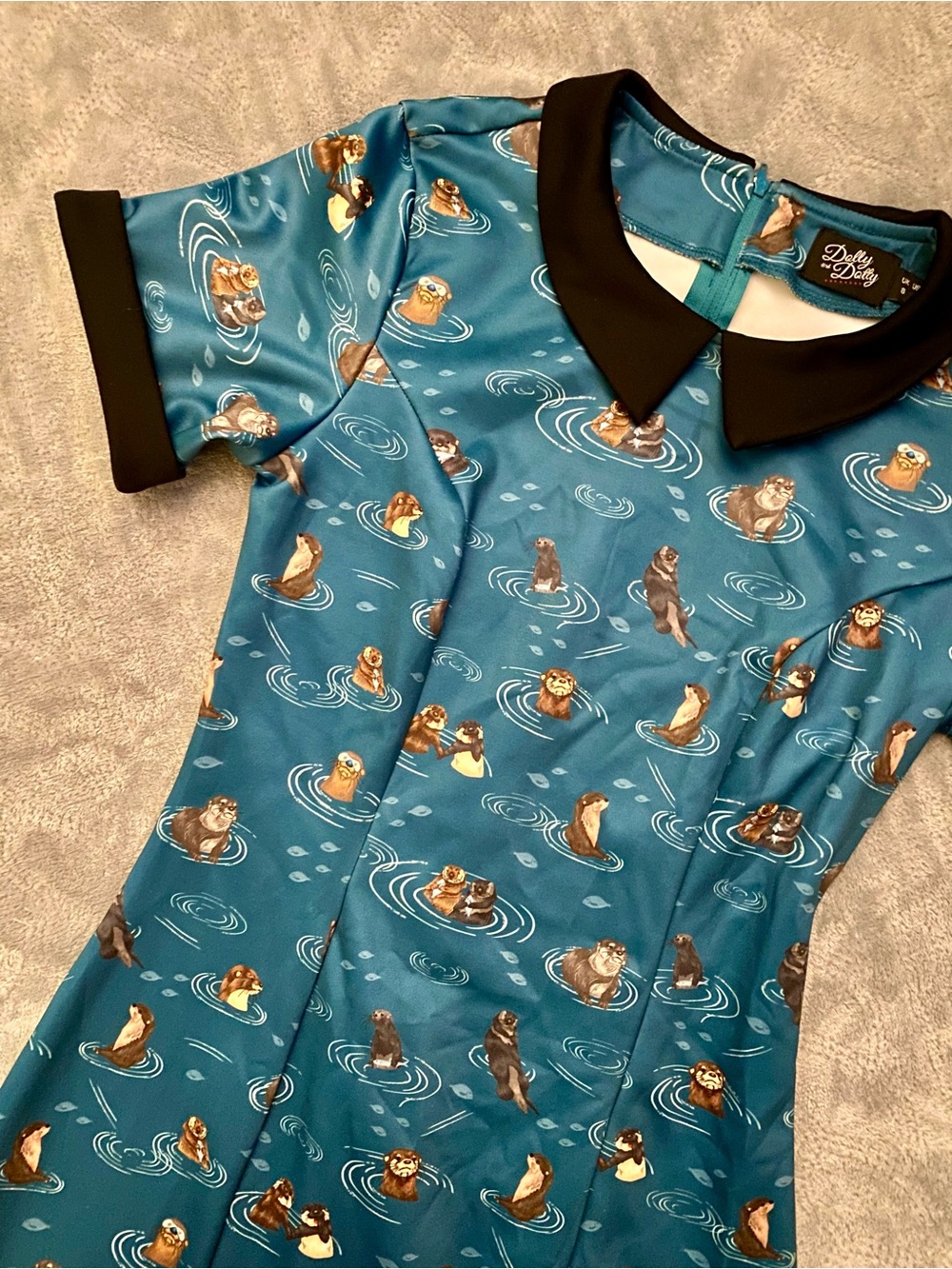 “You OTTER Know” Dolly and Dottie dress, Small